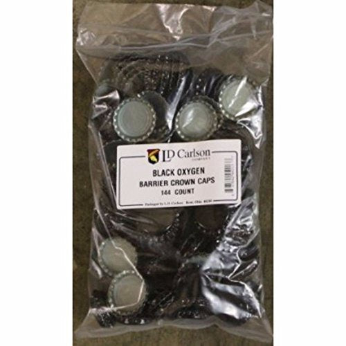 LD Carlson Black Oxygen Barrier Crown Caps 144 Ct