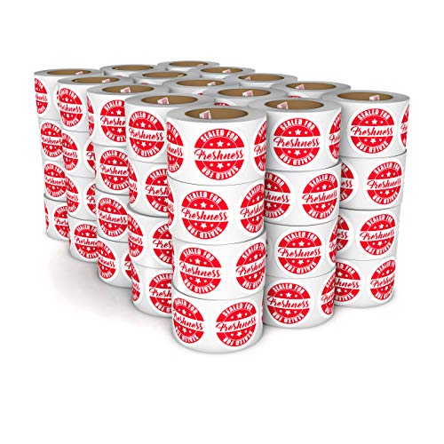 Food Delivery Tamper Evident Sealed for Freshness Labels - 500 Adhesive Stickers for Safe Food delivery (Circles 60 Pack) - size: Circles 2" - 60 Pack