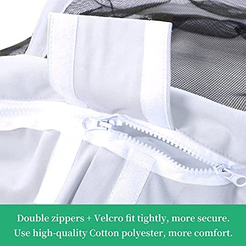Professional Bee Suit for Kid and Girl, Kid Beekeeping Suit Beekeeper Suit with Glove &Ventilated Hood, Multi-Size Bee Outfit for Backyard and Bee Keeper for Bee Keeper Catcher Christmas Costume - size: Kid-L for 3'9"-4'3"