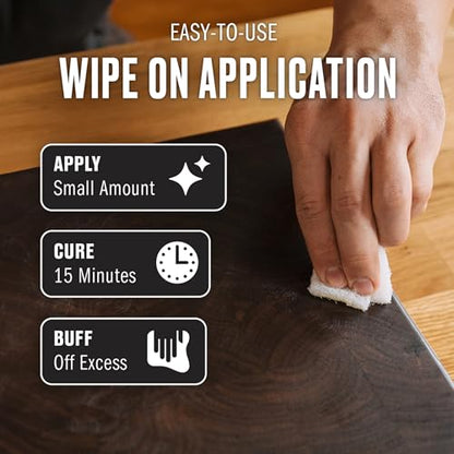 WALRUS OIL - Wood Wax, 3 oz Can, FDA Food-Safe, Cutting Board Wax and Board Cream