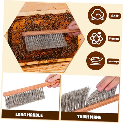 Essential Beekeeping Tools Hive Tool Set Brush and j Hook for Easy Beehive Cleaning and Maintenance