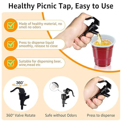 3FT Ball Lock Beer Line Assembly Kit - 5/16" Liquid Line with Picnic Tap Faucet & Quick Disconnect PVC Tubing Ball Lock Picnic Tap for Corny Keg Ball Lock Keg Beer Dispenser Soda Dispensing - size: 3FT- 1 Pack
