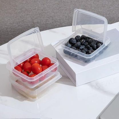 1pc Reusable Rectangular Cheese Storage Box with Hinged Lid Multi Purpose Refrigerator Container Food Storage
