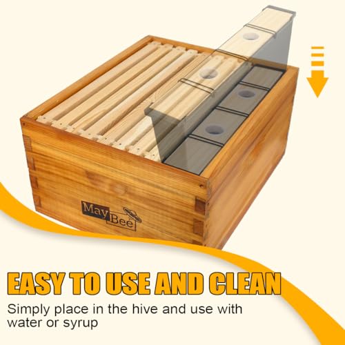 MayBee 2 Pack 6.5L Bee Pro Feeder Beekeeping Supplies Beehive Frame Feeder for Bee Feeding Deep Frame Beehive Feeders