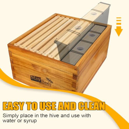MayBee 2 Pack 6.5L Bee Pro Feeder Beekeeping Supplies Beehive Frame Feeder for Bee Feeding Deep Frame Beehive Feeders