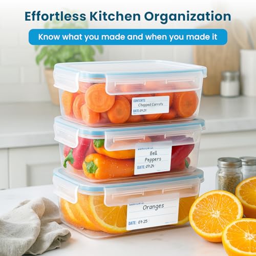 Freezer Labels 1x2 in 500/Roll, Dissolvable Blank Removable Mason Jar - size: 1x2"', style: 500