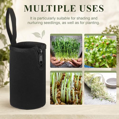Blushtier 2 Pcs 32oz Mason Jar Sleeves Regular and Wide Mouth Mason Jar Insulators with Zipper, Neoprene Sprouting Jars Sleeve, Drinking Glass Cover, Prevents Slipping