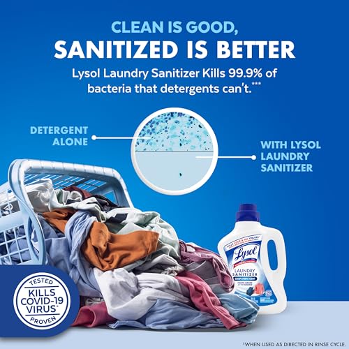 Lysol Laundry Sanitizer Additive, Bacteria-Causing Laundry Odor Eliminator, Detergent Additive, Crisp Linen, 90oz - size: 90 Fl Oz (Pack of 1)