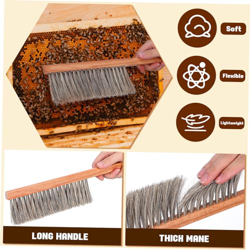 HANABASS Beehive Tool Beekeepers Kit Brush Metal Hook Beehive Cleaning Tools Complete Kit for Bee Keeping