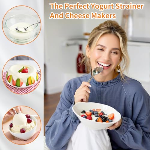 6PCS Cheese Cloth Bag for Straining, 200-Mesh 12 x 8 Inches Nylon Nut Milk Bag, Reusable Food Grade Juicing Bags for Straining Fruit Juice, Yogurt, Nut Milk, Coffee & Cheese - Kitchen Goodies - size: 6 PCS - 12x8 Inch