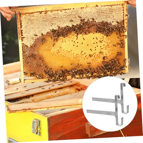 2Pcs Stainless Hive Frame Holder Stand Durable Beekeeping Tool for Frame Support Storage Detachable Design for Easy Cleaning Versatile Beekeeper Accessories