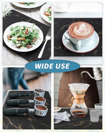 AMOAMI Coffee Mat Hide Stain Rubber Backed Absorbent Dish Drying Mat for Kitchen Counter - Fits Under Coffee Maker or Machine - size: 12"x19"
