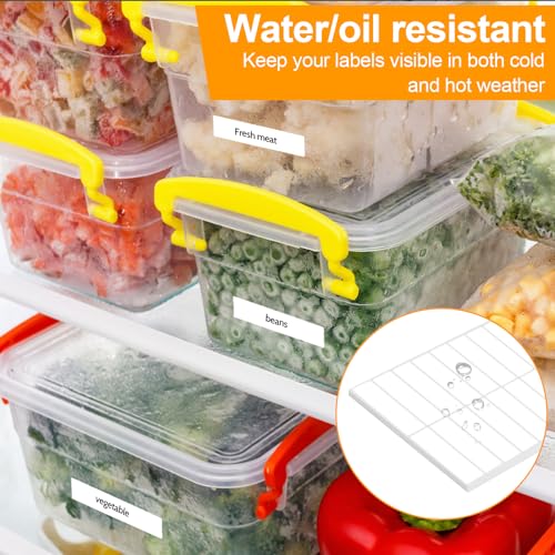Joyberg 1120 PCS Removable Freezer Labels for Organizing, 1”x3” Frozen Food Labels Stickers, Tear-Resistant No Residue Blank Sticker Labels to Write On, Removable Labels for Food Containers - size: 1120 labels / 70 Sheets(1" x 3")
