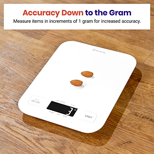 Etekcity Food Kitchen Scale, Digital Mechanical Weighing, Grams and Ounces for Weight Loss, Baking, Cooking, White - color: Clean White