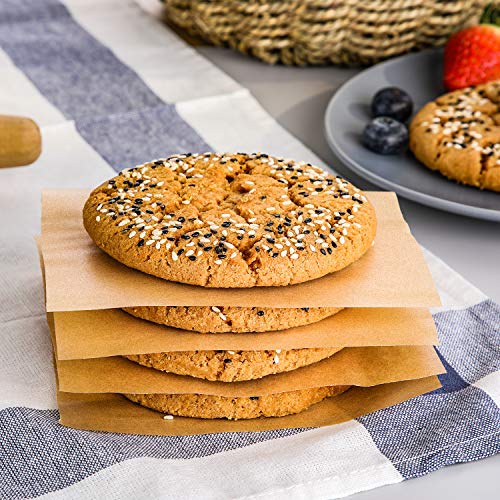 Hiware 200 Count Unbleached Patty Paper, Burger Patty Paper, Non-Stick Wax Paper Sheets for Separate Burgers, Cookies & Other Foods When Storing, Freezing - 6 x 6