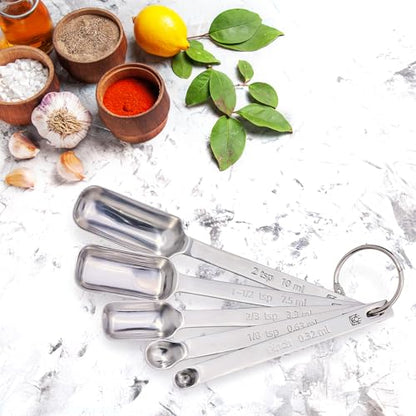 King Arthur Baking Company Odd-Sized Measuring Spoons, 18/8 Stainless Steel, 5-Piece Set, Precision Measures, For Baking And Cooking - style: Stainless Steel, 5-Piece Set