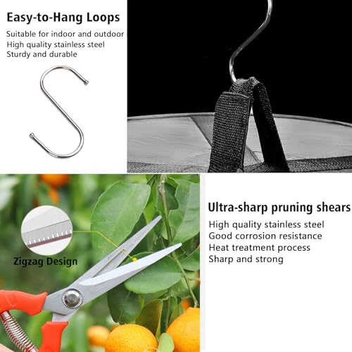 Herb Drying Rack Breathable Mesh Drying Rack,Herb Drying Rack Hanging with Zipper for Drying Herb Plants, Seeds, and Buds,Mesh Hanging Plant Dryer, Foods Dry Net for Garden