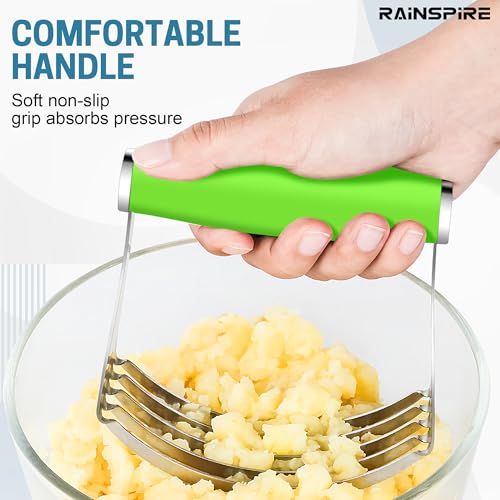 Rainspire XL Pastry Cutter For Baking, Heavy Duty Pastry Blender Stainless Steel, Thick Sharp Blades Dough Blender, Dough Cutter Butter Cutter Pastry for Easy Mixing, Dishwasher Safe (Green) - color: Green