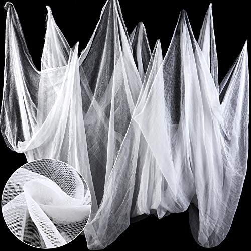 Boao Halloween Cheese Cloth 85 x 197 Inch White Cheesecloth Roll for Crafts Large Cotton Muslin Gauze Fabric for Halloween Outdoor & Indoor Spooky Decoration - color: White, size: 85 x 197 Inch
