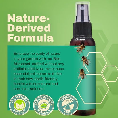 Donaldson Farms - Honey Bee Attractant Spray - Bee Hive Lure for Gardens, Beehives, Flowers & Fruit Trees with Natural Lemongrass Oil Formula, Easy to Use for Beekeepers & Pollinator Support - 2 oz