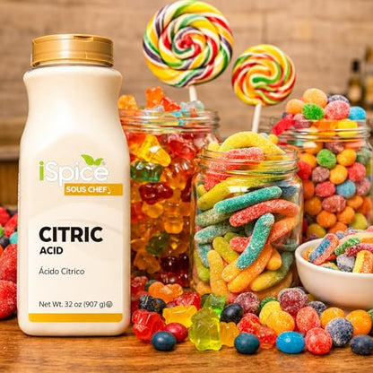 iSpice | Citric Acid | 32 oz | Bulk Size | Gourmet Spice | Kosher - size: 31.99 Ounce (Pack of 1)