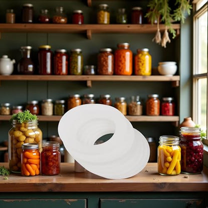 10 Pcs Silicone Replacement Gasket, Airtight Rubber Seals Rings for Mason Jar Lids, Leak-Proof Canning Fitting Seals 2.8 inch Canning Lids Cookware