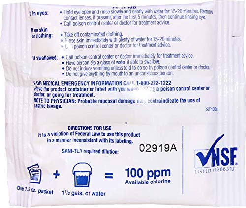 Stera Sheen Sani-Tea - 1.5 Ounce Packets - Tea Brewer, Dispenser Cleaner and Sanitizer - Remove Tea Residues and Oils, Ensure Food Safety, 80 Packets Per Case
