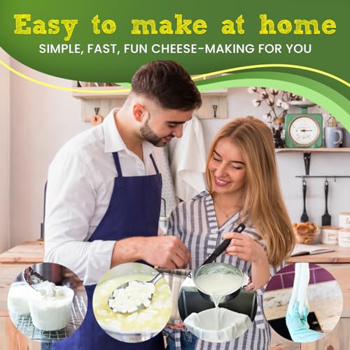 The Big Cheese Mozzarella & Ricotta Cheese Making Kit - Make Fresh Mozzarella & Ricotta at Home - 10 Batches with Vegetarian Rennet, Citric Acid & Recipe Booklet