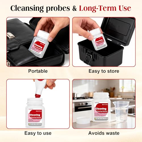 pH Meter Food Digital Electronic pH Tester for Fermentation 3*50ml pH Buffer Calibration Solution Kits Hot Sauce Food Tester Probe for Cheese Sourdough pH Temperature pH Test Strips for Acidity