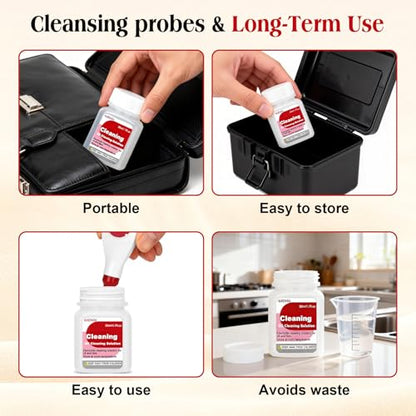 pH Meter Food Digital Electronic pH Tester for Fermentation 3*50ml pH Buffer Calibration Solution Kits Hot Sauce Food Tester Probe for Cheese Sourdough pH Temperature pH Test Strips for Acidity