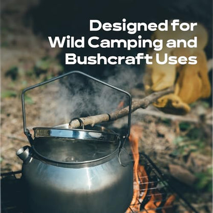 Fire-Maple Antarcti Portable 1.2 Liter Lightweight Stainless Steel Camping Kettle | Durable and Portable Camp Tea Pot | Ideal for Bushcraft and Outdoor Campfire Use - size: 1.2L