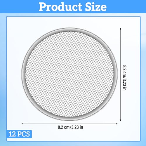 12-Pack Sprouting Jar Lids,Sprout Lids for Mason Jars,304 Stainless Steel Strainer Set,304 Food-Grade Strainer Caps for Wide-Mouth Mason Jars,Grow Alfalfa,Mung Bean Sprouts at Home