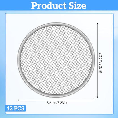 12-Pack Sprouting Jar Lids,Sprout Lids for Mason Jars,304 Stainless Steel Strainer Set,304 Food-Grade Strainer Caps for Wide-Mouth Mason Jars,Grow Alfalfa,Mung Bean Sprouts at Home