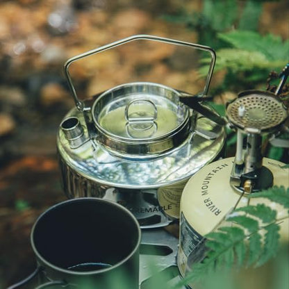 Fire-Maple Antarcti Portable 0.6 Liter Lightweight Stainless Steel Camping Kettle | Durable and Portable Camp Tea Pot | Ideal for Bushcraft and Outdoor Campfire Use - size: 0.6 Quarts