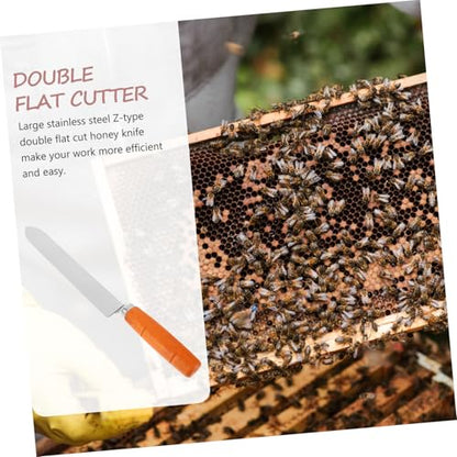 VANZACK Stainless Steel Uncapping Knife for Efficient Honey Extraction Type Design Handle Essential Beekeeping Tool for Honey Scraping and Uncapping
