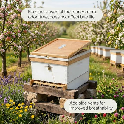 MINEHAJIME 4pcs Beehive Inner Cover for 10 Frame Hive Box,Beeswax-Coated Bee Hive Cover,Beekeeping Supplies,Bee Hive Screen Inner Cover,All eginners and Professional Beekeepers (10 Frame-4pcs) - size: 10 Frame-4pcs