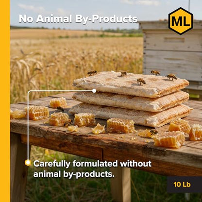 Mann Lake Bee-Pro Patties, High Protein Honey Bee Nutrition with Pro Health Digestive Aide, Spring & Fall Brood Builder for Increased Colony Survival & Stronger Spring Population, Made in USA, 10 Lbs - size: 10 Pound (Pack of 1), style: Bee-Pro