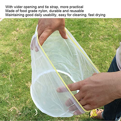 10PCS Honey Strainer Filter Reusable Bee Honey Net Bag Nylon Mesh Strainer Washable Beekeeping Supplies with Adjustable Drawstring for Wax Beer Nut Milk