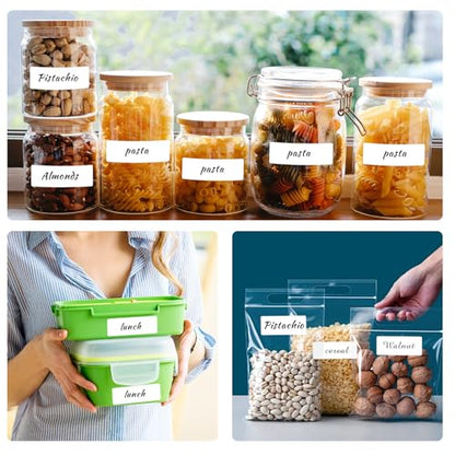 Removable Freezer Labels, Date Label 1x3 Inch Food Storage Stickers, Waterproof Oil Resistant Easy Clean Leaves no Residue 250 Total Per Roll,2 Rolls - color: White, size: 1×3 inch-2 rolls