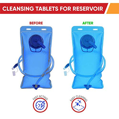 CleanHike Hydration Backpack Cleaning Tablets - (90 Tablets) Great for Reservoir Pack or Hydration Bladder, Individually Packed, Quickly Removes Stubborn Stains & Odors (3)