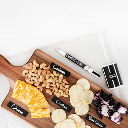 200 Chalkboard Labels for Containers, Removable Black Jar Labels Stickers with Chalk Marker, Reuseable Pantry Containers and Storage Bin Organization - style: Narrow Rectangle Roll - 200pcs