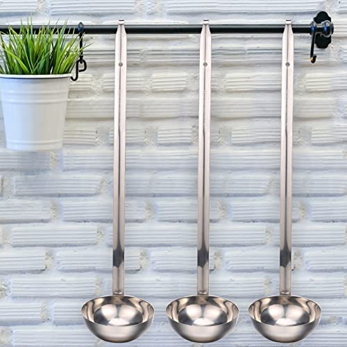 Cunhill 5 Pcs Soup Ladles Stainless Steel Serving Ladles with Long Handle for Serving, Cooking, Stirring, Portioning Kitchen Restaurant Accessories(6 oz) - size: 6 oz