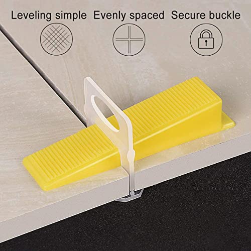 DGSL Tile Leveling System, 400-Piece Tile Spacers Clips 1/8 Inch Tile Tools, Tile Installation Tools for Professional Ceramic Tile and Stone Installation - size: 1/8*400
