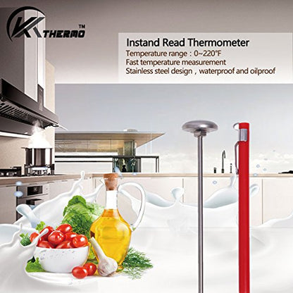 KT THERMO Instant Read 1-Inch Dial Thermometer,Best for The Coffee Drinks,Chocolate Milk Foam - size: 1-PACK