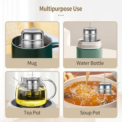 Tea Strainers for Loose Tea, 316 Stainless Steel Tea Infuser for Loose Leaf Tea, Extra Fine Mesh Loose Tea Infuser, Tea Steeper for Loose Tea & Diffuser (1 Pack - Medium) - size: Medium