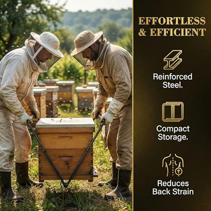 Beekeeping Hive Mover for 10-Frame Bee Hive Boxes – Heavy-Duty Carrier for Deep/Medium/Shallow Super Boxes