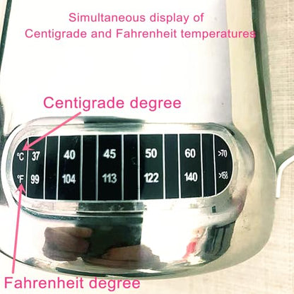 Milk Frothing Pitchers 21 oz (600 ml) with Integrated Thermometer,Latte Art Jug Stainless Steel Creamer Temperature Espresso Steaming Pitchers - color: 21 Ounces Pitcher with Integrated Thermometer