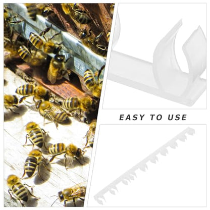 GALPADA 10pcs Plastic Hive Gap Strips Beehive Frame Spacers for Beekeeping Equipment Honeycomb Frame Divider Tool for Apiary Management