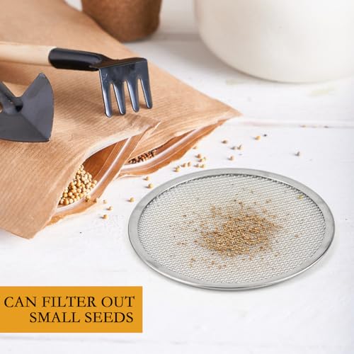 10Pcs Stainless Steel Screen Filter Strainer Lid for 82mm Wide Mouth Mason Jar, Sprouting Lids, Mason Jar Sprouting Lids