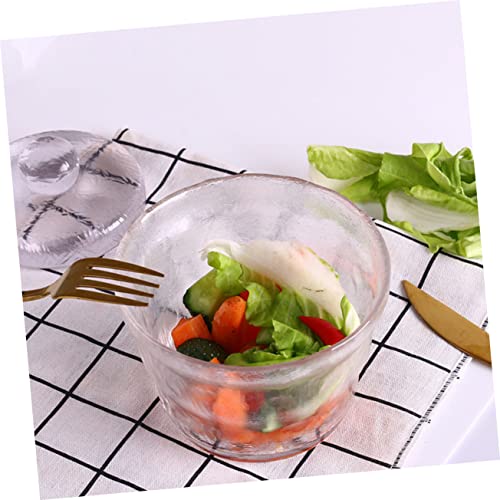 Healifty Japanese Style Round Glass Pickle Jar with Weighted Press Airtight Sealed Container for Kimchi and Pickled Vegetables Household Kitchen Storage Tank